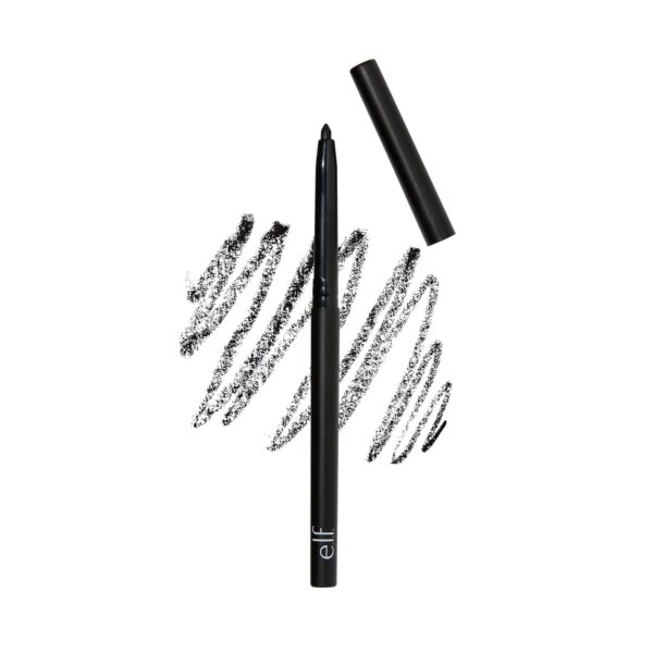 e.l.f. No Budge Retractable Eyeliner, Creamy, Ultra-Pigmented & Waterproof, Creates Bold & Defined Lines, Vegan & Cruelty-Free, Black 0.006 Oz