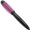 REVLON Silicone Bristle Heated Hair Styling Brush | Fast, Long Lasting Volume for Easy Styling | 1" Barrel for Full Body and Smooth Styles (Black/Pink)