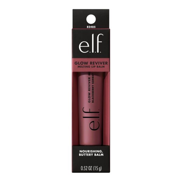 e.l.f. Glow Reviver Melting Lip Balm, Hydrating Tinted Lip Balm For A Glossy Finish & Soft, Supple Lips, Vegan & Cruelty-Free, Blackberry Sorbet