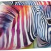 Cute Colorful Zebra Makeup Bag for Women Men Pencil Pouch Travel Small Cosmetic Bag Zippered Toiletry Bags Aesthetic Pen Bags Trendy Storage Bags Leather Coin Pouch Purse