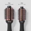 L'ANGE HAIR Le Volume 2-in-1 Titanium Blow Dryer Brush | Hot Air Brush in One with Oval Barrel | Hair Styler for Smooth, Frizz-Free Results for All Hair Types (Black - 75 mm)