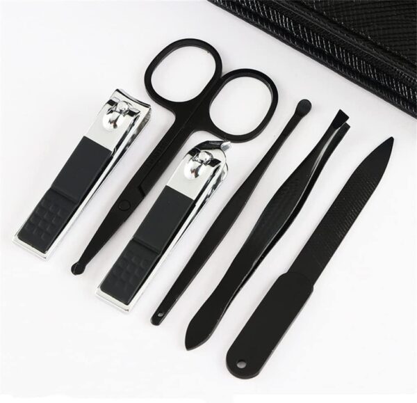 6pcs/Set Nail Clippers Set Zipper Bag Manicure Portable Travel Home Care Tools Stainless Steel