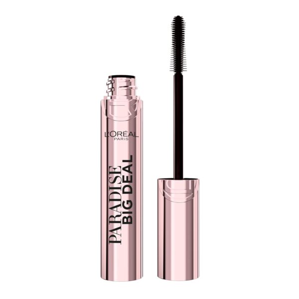 L'Oreal Paris Paradise Big Deal Mascara, Volumizing and Lengthening Formula, Buildable, Clump Resistant, Washable Black Brown Mascara, 0.33 Fl Oz