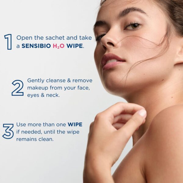 Bioderma - Sensibio H2O Wipes - Cleansing and Makeup Removing - Skin Soothing - for Sensitive Skin - 25 Wipes