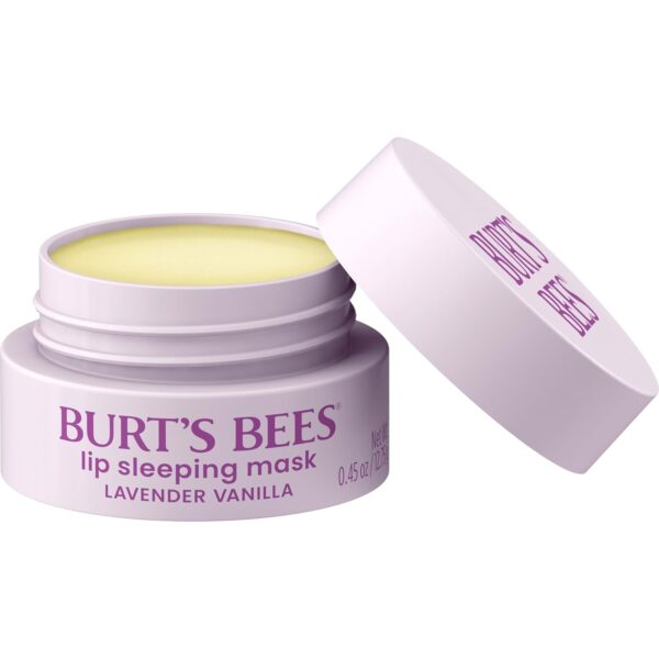 Burt’s Bees Lavender Vanilla Lip Sleeping Mask, Mothers Day Gifts, With Hyaluronic Acid and Squalane Moisturizer To Instantly Hydrate Lips, Overnight Lip Mask, Lip Treatment, 0.45 oz.