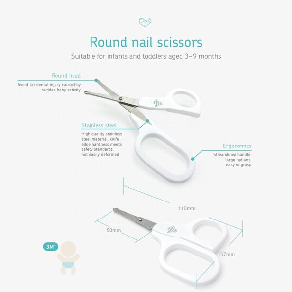 Little Martin's: Baby Nail Care Kit - Blue - 4pc Grooming Set, 1 Clipper, 2 Scissors, 1 Tweezer, Storage Case, Ergonomic Design, Infant-Baby-Kids