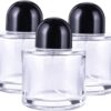 3Pcs Perfume Bottles Empty, 50ml/1.7oz Glass Refillable Perfume Bottle with Spray Atomizer, Essential Oil Container for Traveling and Outgoing