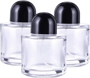 3Pcs Perfume Bottles Empty, 50ml/1.7oz Glass Refillable Perfume Bottle with Spray Atomizer, Essential Oil Container for Traveling and Outgoing