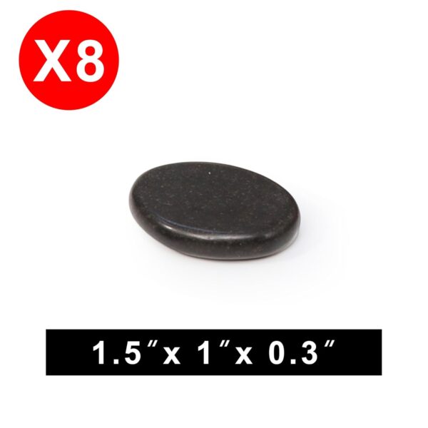 61WzXz1hgwL._SL1500_.jpg Master Massage Toes Basalt Hot Stone Pack – Beauty Facial Stones – Skin Care Heating Tools - Natural Black Basalt Massage Stone Set for Toes - 8-Piece Kit for Massage Spa, Relaxation, Healing