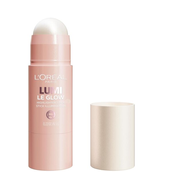 L'Oreal Paris True Match Lumi Le Glow Highlighter Stick, Luminous, Satin, Glowy Highlighter for Face and Body, 630 Crème Chic, 0.25 Oz