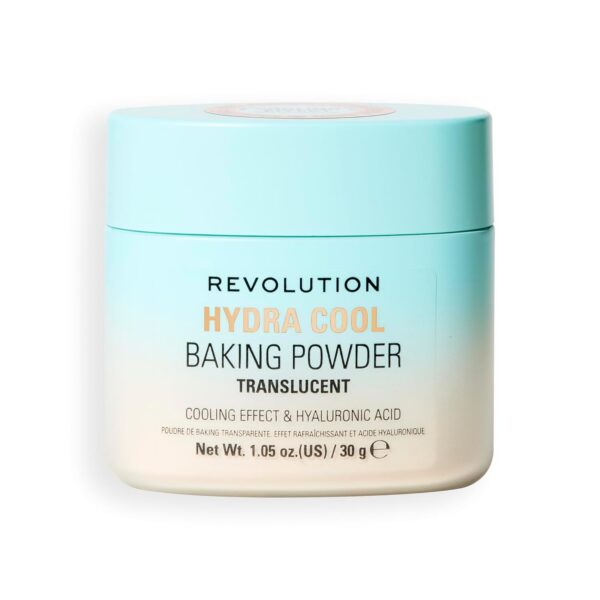 Revolution, Hydra Cool Cooling Loose Baking Powder, Makeup Setting Powder for Hydrating Skin, Enriched with Hyaluronic Acid, Vegan & Cruelty-Free, 1.05 oz