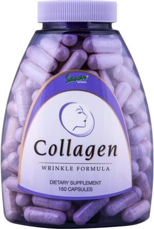 Sanar Naturals Collagen Pills with Vitamin C, E - for Hair, Skin, Nails, Joint Health, Reduce Wrinkles - Hydrolyzed Collagen for Women & Men Supplement - Grass Fed, Non-GMO, 150 Capsules