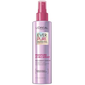L'Oreal Paris Sulfate Free Moisture 21-in-1 Leave-In Conditioner for Dry Hair, EverPure, 6.7 fl oz