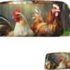 Farm Rustic Chickens Makeup Bag for Women Men Pencil Pouch Travel Small Cosmetic Bag Zippered Toiletry Bags Aesthetic Pen Bags Trendy Storage Bags Leather Coin Pouch Purse
