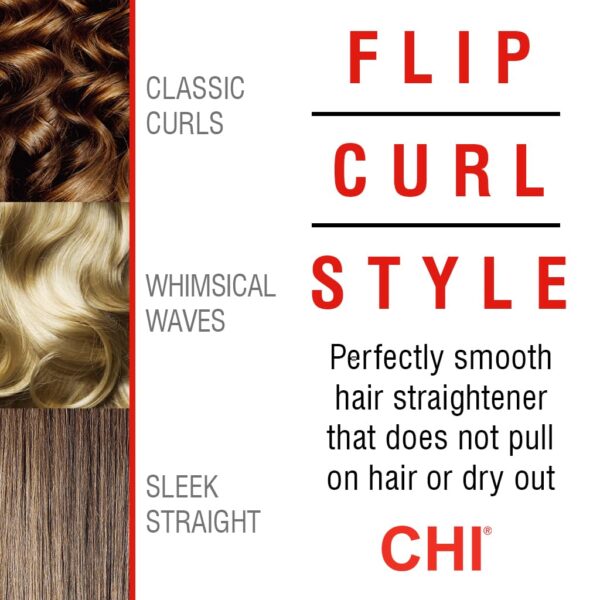 CHI Original Ceramic Flat Iron, Hair Straightener For A Smooth Finish, Floating Plates, Quick Heat Up, Analog On/Off Switch, 1" Styling Tool, Black