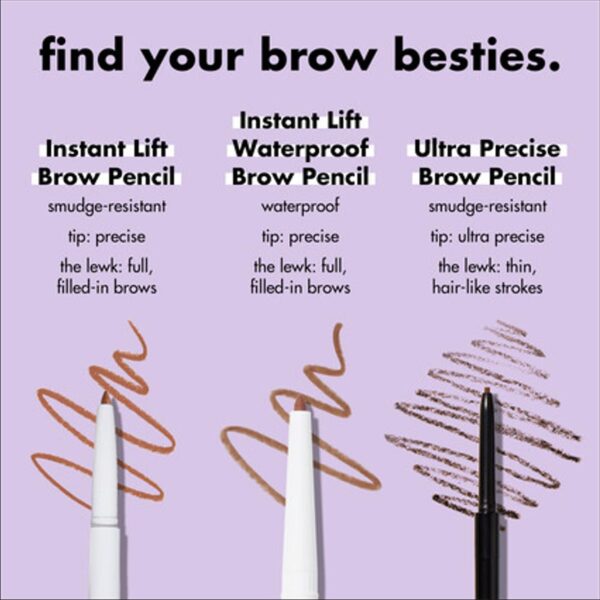 e.l.f. Instant Lift Brow Pencil, Dual-Sided, Precise, Fine Tip, Shapes, Defines, Fills Brows, Contours, Combs, Tames, Blonde, 0.006 Oz