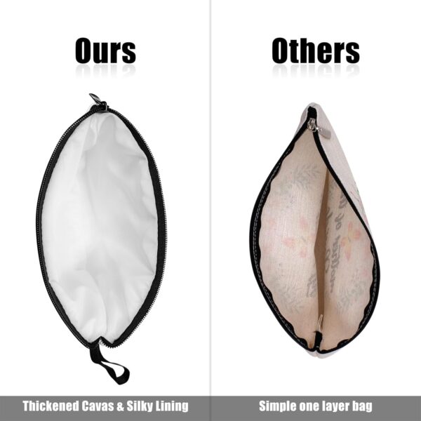 Vavabox 2 Pcs Initial Makeup Bag, A-Z Personalized Cosmetic Bag, Birthday Gifts for Women Mom Sister Friend, Bridesmaid Gift for Wedding (S, White)