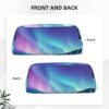 Northern Lights Makeup Bag for Women Men Pencil Pouch Travel Small Cosmetic Bag Zippered Toiletry Bags Aesthetic Pen Bags Trendy Storage Bags Leather Coin Pouch Purse