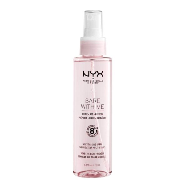 NYX PROFESSIONAL MAKEUP Bare With Me Multitasking Face Primer & Makeup Setting Spray, Hydrating Face Mist for up to 8HR Wear, Long-Lasting, Vegan Formula