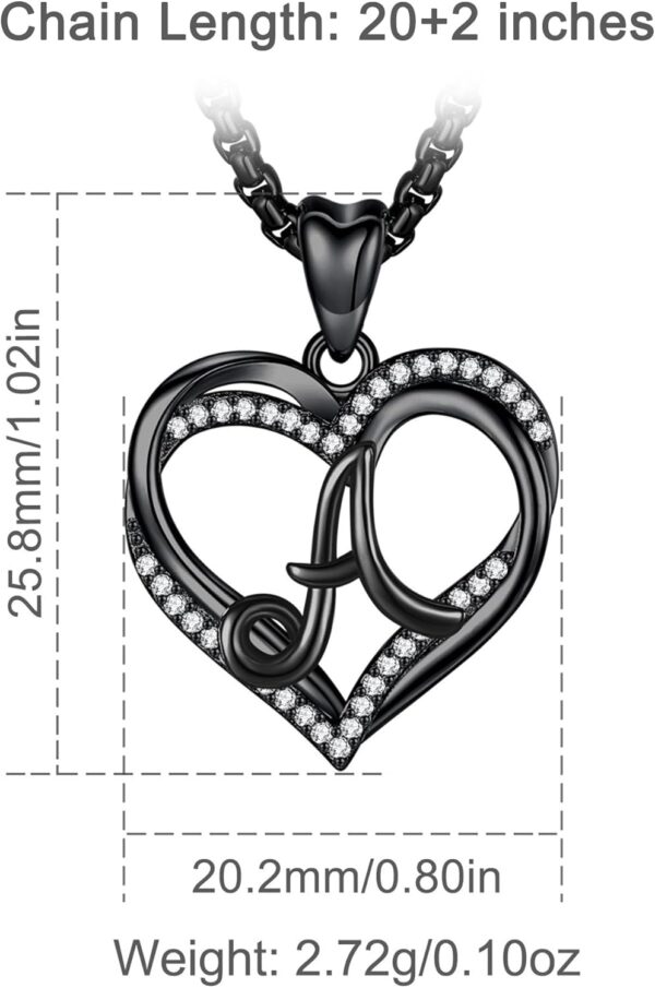 INFUSEU Unique Initial Necklaces for Women Girls Small Heart Letter Jewelry, Meaningful Personalized Gifts