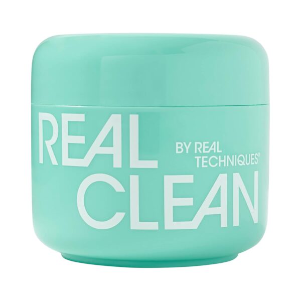 Real Techniques Real Clean Face Erase Makeup Removing Balm, Hydrating Makeup Cleansing Balm, Remove Stubborn Makeup, Hyaluronic Acid Moisturizes & Vitamin A Helps Exfoliate, 2 fl. oz Jar