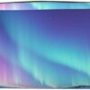 Northern Lights Makeup Bag for Women Men Pencil Pouch Travel Small Cosmetic Bag Zippered Toiletry Bags Aesthetic Pen Bags Trendy Storage Bags Leather Coin Pouch Purse
