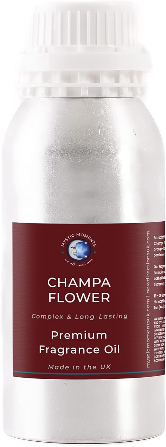 Mystic Moments | Champa Flower Fragrance Oil - 1Kg - Perfect for Soaps, Candles, Bath Bombs, Oil Burners, Diffusers and Skin & Hair Care Items