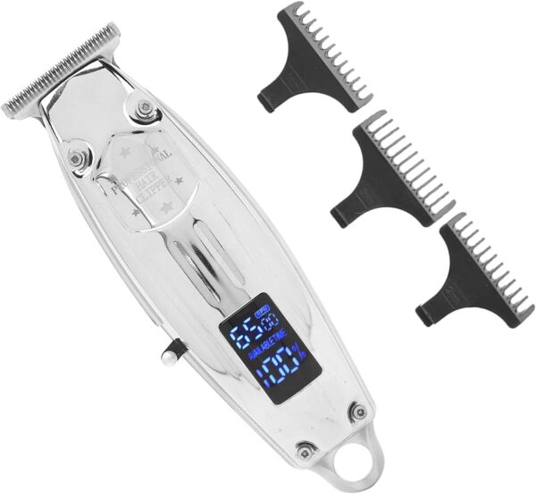 Electric Hair Clipper High Power Golden Hair Trimmer Styling Tool for Men Home (Silver)