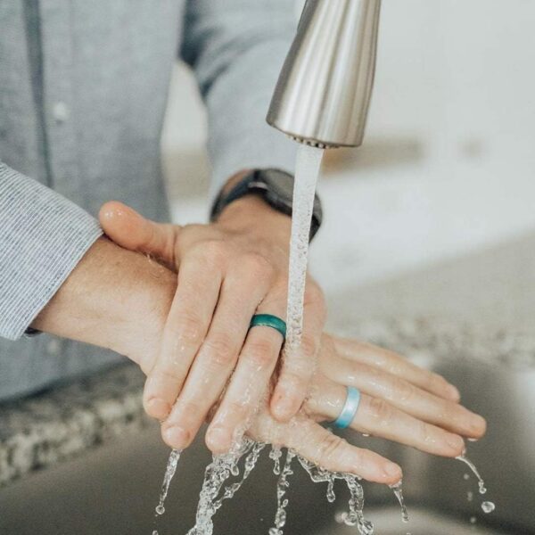 Enso Rings Classic Birthstone Silicone Ring – Unisex Wedding Engagement Band – Comfortable Breathable Band – 6.6mm Wide, 1.75mm Thick