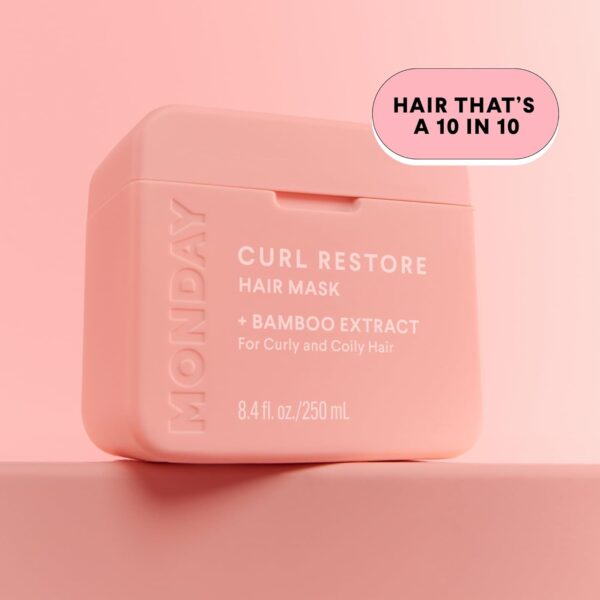 MONDAY HAIRCARE CURL RESTORE Hair Mask with Bamboo Extract, Coconut Oil & Shea Butter for Curls & Coils of all types 250 mL