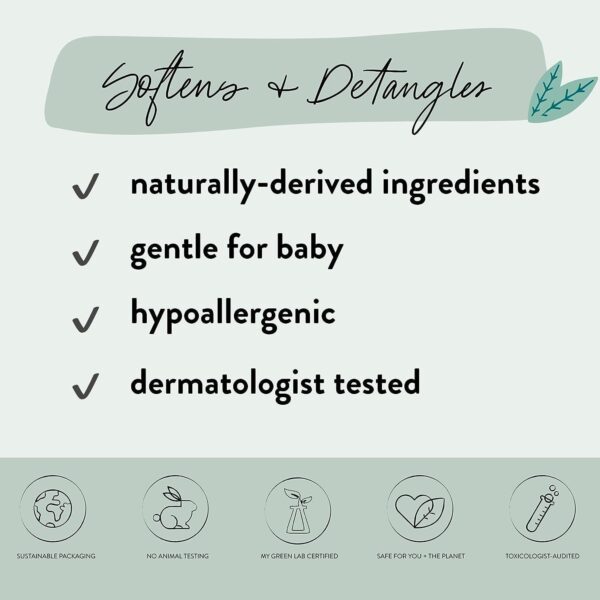 The Honest Company Fragrance Free Conditioning Hair Detangler | Leave-in Conditioner + Fortifying Spray | Tear-free + Hypoallergenic for Sensitive Skin | 4 fl oz