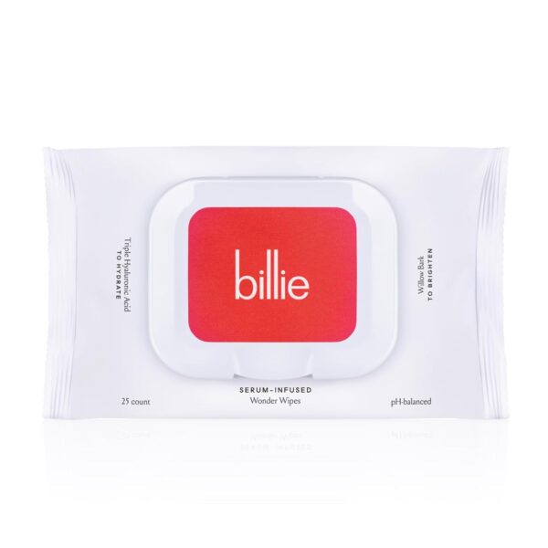 Billie - Wonder Wipes - Makeup-Removing Face Wipes - With Hyaluronic Acid and Witch Hazel - 25 count, Packaging may vary