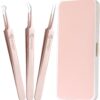 WSYUB Professional Facial Blackhead Remover Tweezers,Extractor Acne Removal, Pimple Popper Tool kit, Clip for Whiteheads, Acne Clip, Ingrown Hairs Tweezers, Blackheads Tweezers