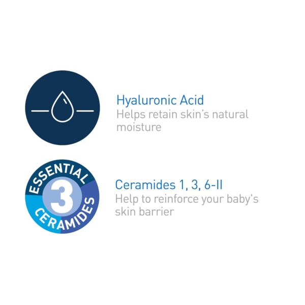CeraVe Baby Cream, Gentle Moisturizing Cream with Ceramides, Fragrance, Paraben, Dye & Phthalates Free, Rich & Non-Greasy Feel, Gentle Baby Skin Care, 8 Ounce