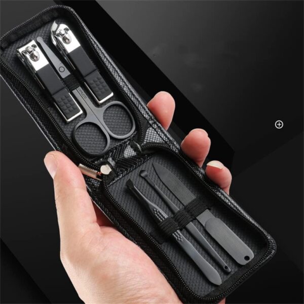 6pcs/Set Nail Clippers Set Zipper Bag Manicure Portable Travel Home Care Tools Stainless Steel