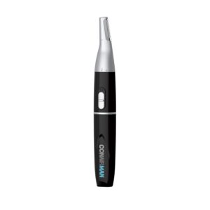 ConairMAN All-in-One Personal Trimmer for Men, for Nose, Ear, Eyebrows and Sideburns Hair Trimmer, 4 piece Men's Grooming Kit, Lithium Battery-Powered