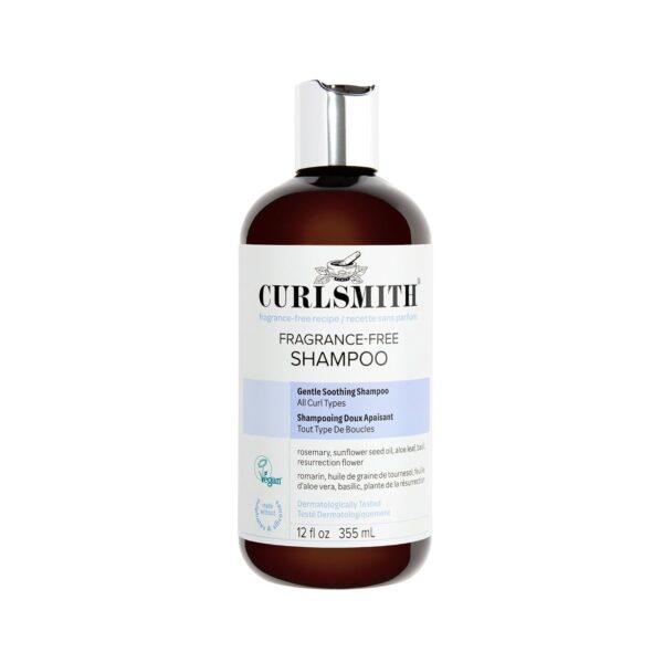 CURLSMITH Fragrance-Free Shampoo 12 oz | Gently Cleanses Hair, Leaves Curls Feeling Silky and Moisturized