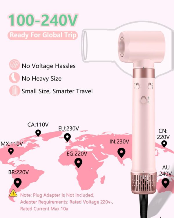 Dual Voltage 5 in 1 Hair Air Styler - Air Wrap Curler with High-Speed Hair Dryer, Straightening & Blow Dryer Brush for Multiple Styling, No Heat Damage Multi-Styler with Travel Case Global Edition