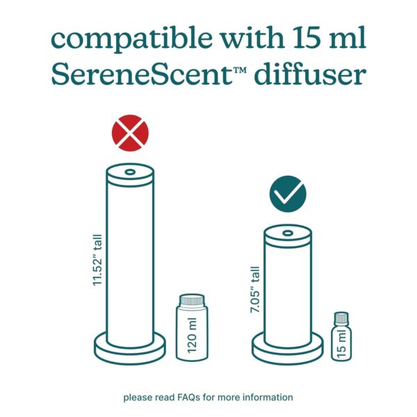 Homedics SereneScent Vanilla Cedarwood Home Fragrance Oil, 15 ml, for use with Homedics SereneScent Mini Waterless Diffuser (ARMH-680), Clean & Natural Everyday Collection
