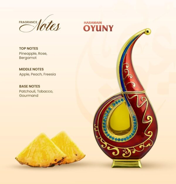Al Haramain Oyuny 20ml Concentrated Perfume Oil for Unisex - Arabian Perfume for Women and Men - Long Lasting Floral Fragrance with Notes of Bergamot, Rose, Patchouli, Pineapple - Arabic Perfume