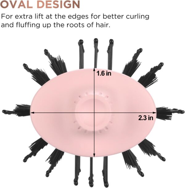 Aima Beauty Worldwide Travel Hair Dryer Brush Dual Voltage Blow Dryer Brush Hot Air Brush with Oval Barrel 360°Airflow for Smooth, Negative Ionic Frizz-Free Drying/Straightening/Voluming, Pink