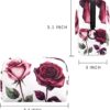 Travel Makeup Bag for Women, Pink and Burgundy Roses on White Background Travel Cosmetic Bag Pencil Case Portable Makeup Pouch Toiletry Bag for Girls
