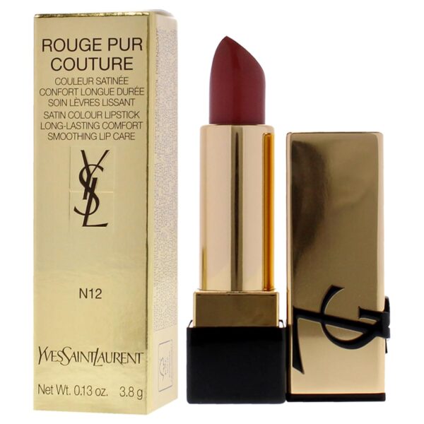 YVES SAINT LAURENT Rouge Pur Couture Satin Lipstick - N12 Nude Instinct for Women - 0.13 oz Lipstick