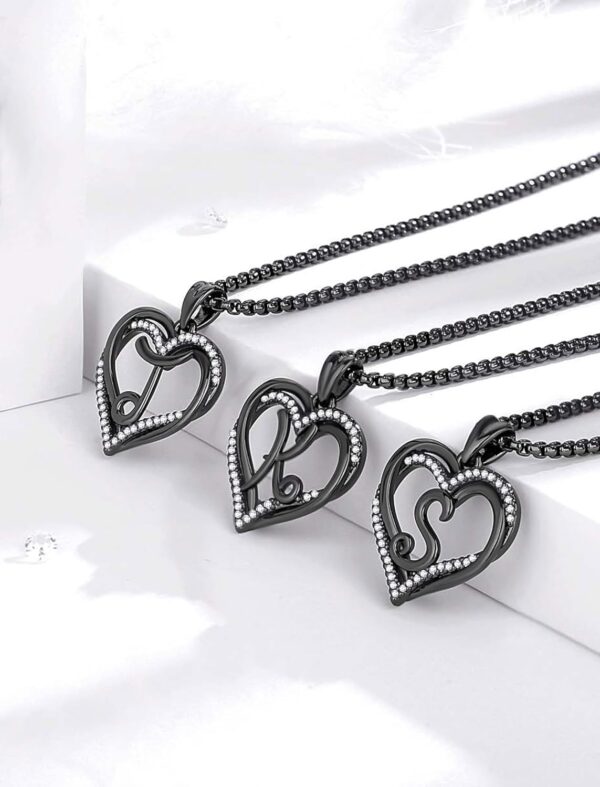 INFUSEU Unique Initial Necklaces for Women Girls Small Heart Letter Jewelry, Meaningful Personalized Gifts