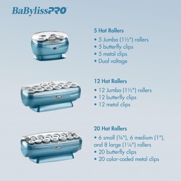 BabylissPRO Nano Titanium Professional Hot Rollers For All Hair Lengths