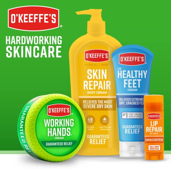 O'Keeffe's Lip Repair Lip Balm With Cooling Relief for Dry, Cracked Lips - Stick (Twin Pack) - Moisturizer for Extremely Cracked, Dry Lips