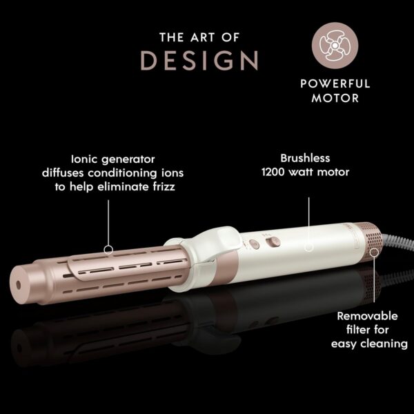 DigitalAIRE Multi Hair Styler, Air Styling System for Curls, Waves, Blowouts & Volume, 4 Attachments to Personalize Your Look Plus Storage Bag, White