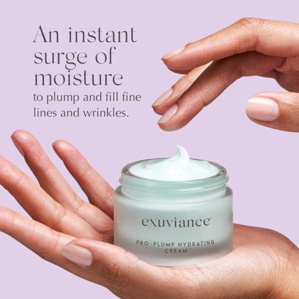EXUVIANCE Pro-Plump Hydrating Cream, Firming and Hydrating Anti Aging Moisturizer, for Fine Lines and Wrinkles, with Hyaluronic Acid and Peptide Complex, 1.6 oz