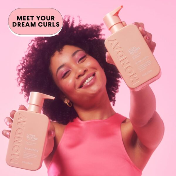 MONDAY HAIRCARE CURL DEFINE Conditioner with Peptides, Coconut Oil & Shea Butter for Curls of All Types 354 mL