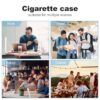 Perfume Bottle Cigarette Case for Regular King Size 85mm 20 Capacity Push to Open Hard Shell Cigarette Box Portable & Waterproof Cigarettes Case for Men Women Pocket Cigarettes Holder, Cig Accessories